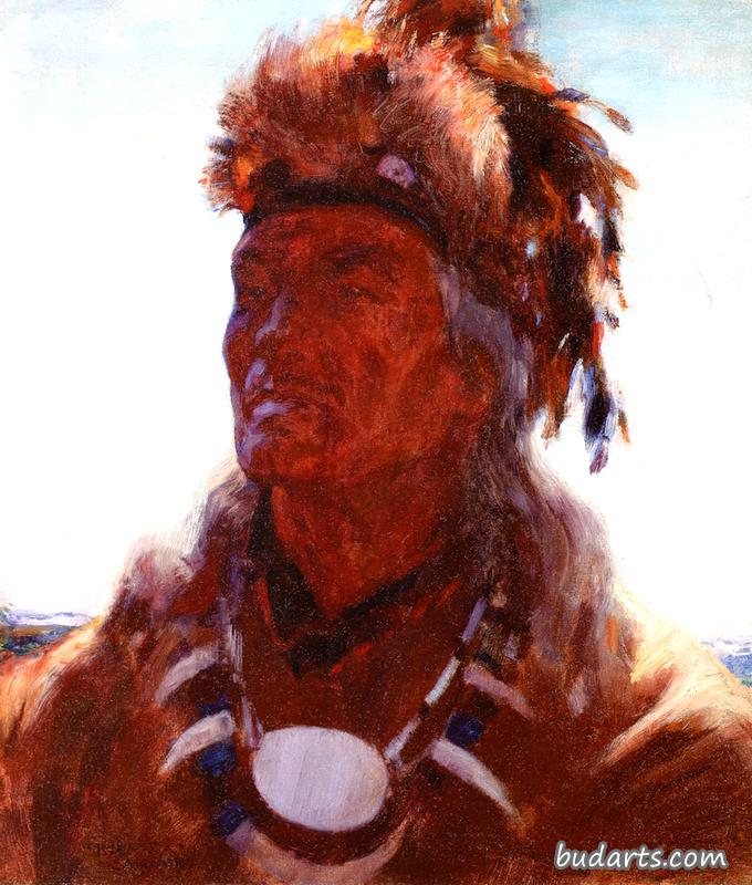 金达酋长的肖像（加拿大印第安）