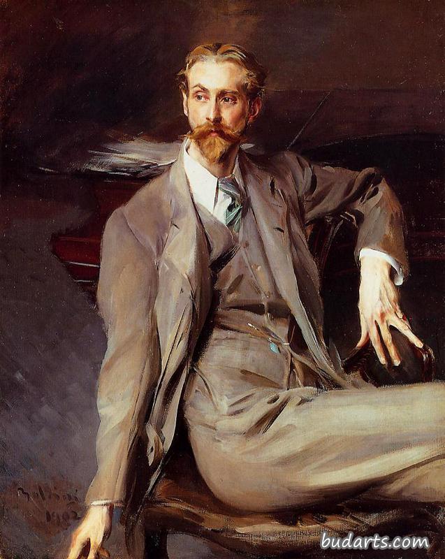 艺术家劳伦斯·亚历山大（彼得·布朗）的肖像