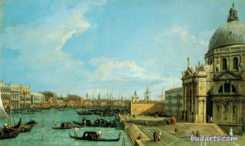 威尼斯：大运河上的圣玛丽亚·德拉向里瓦·德格利·斯齐亚沃尼致敬