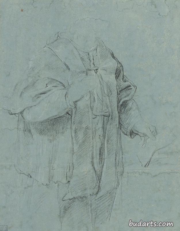 1760年克莱门特十三世肖像的帷幔习作