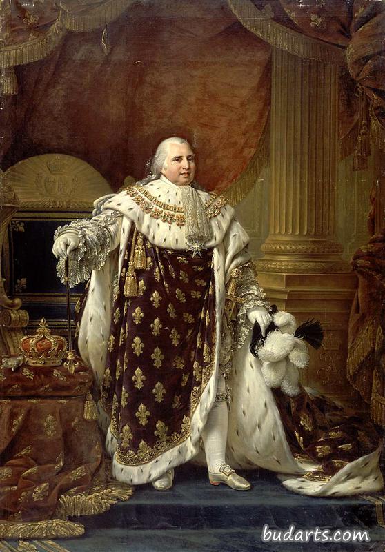 路易十八身着加冕礼长袍的肖像