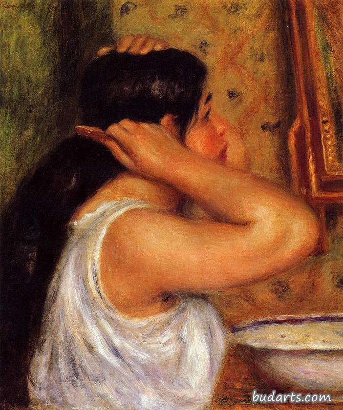 La Toilette - Woman Combing Her Hair