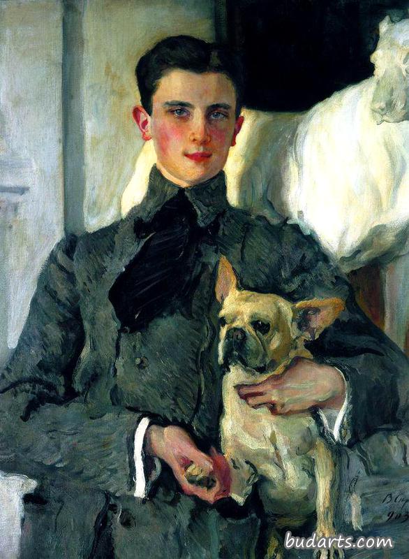 尤索波夫王子与狗的画像