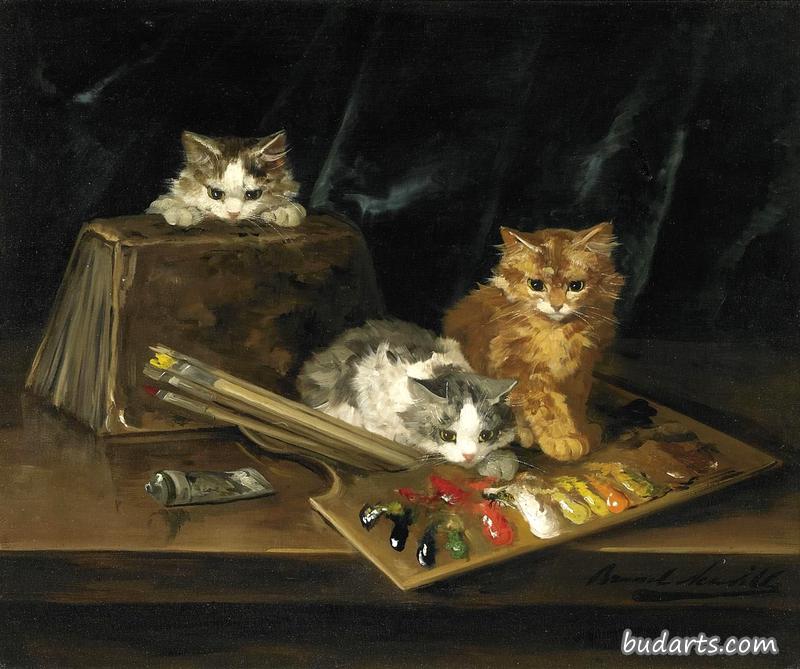 三只猫用调色板