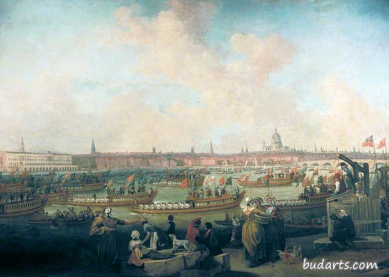 1789年11月9日，伦敦，水上市长游行至威斯敏斯特