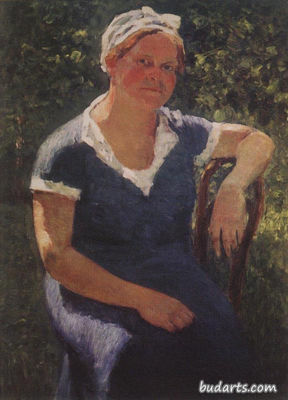 艺术家妻子瓦伦蒂娜·格拉巴的肖像