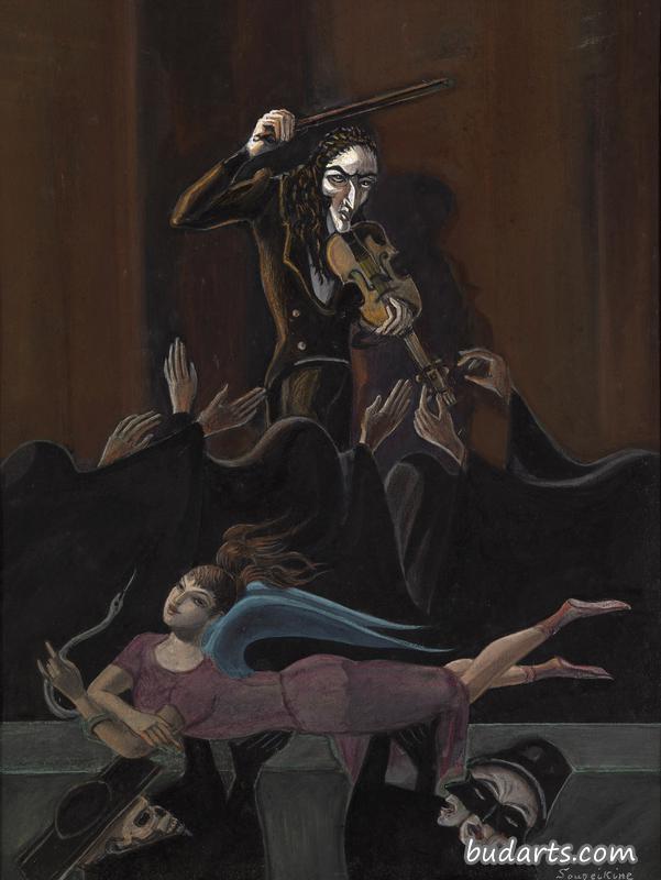 死神支持的流言蜚语，芭蕾舞剧《帕格尼尼》的米西·恩塞恩素描
