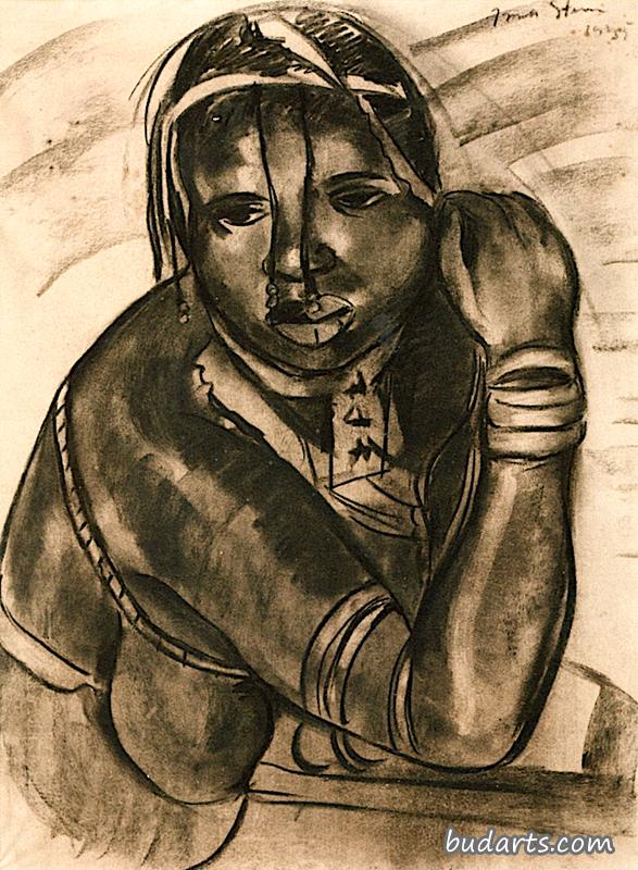 一位年轻的科萨妇女的画像
