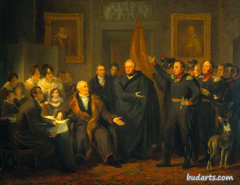 1813年11月21日，三人以奥兰治王子的名义掌权