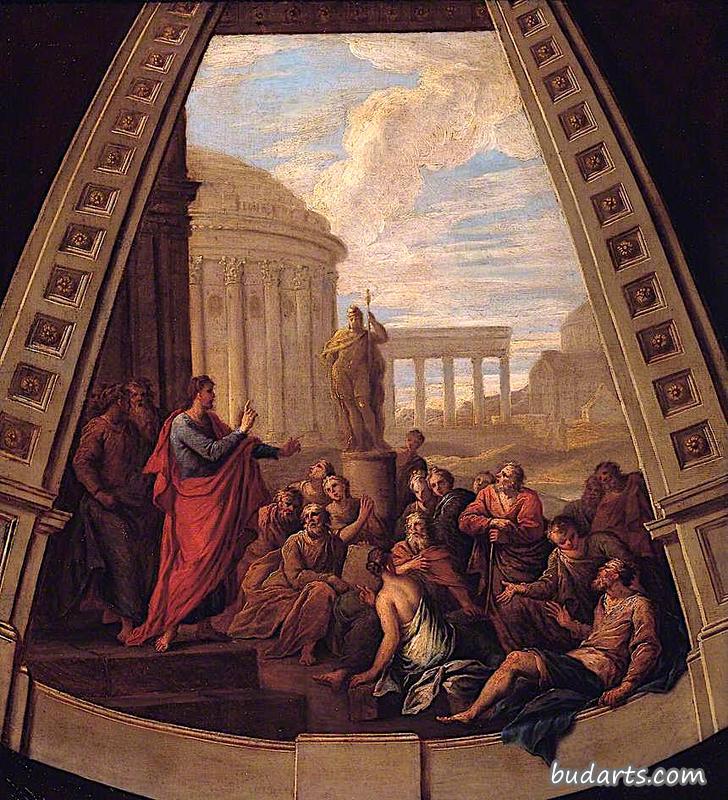 圣保罗在雅典传教