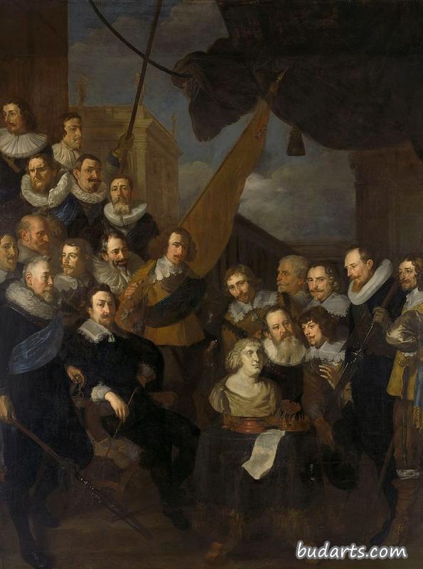 阿姆斯特丹第十九区的军官和其他民兵