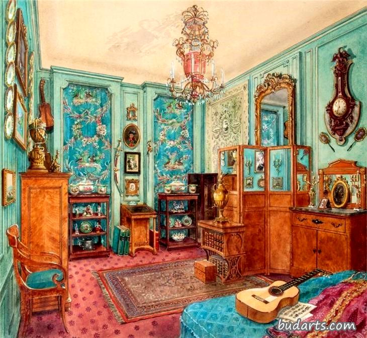 亚历山大波波夫在巴黎公寓的内部