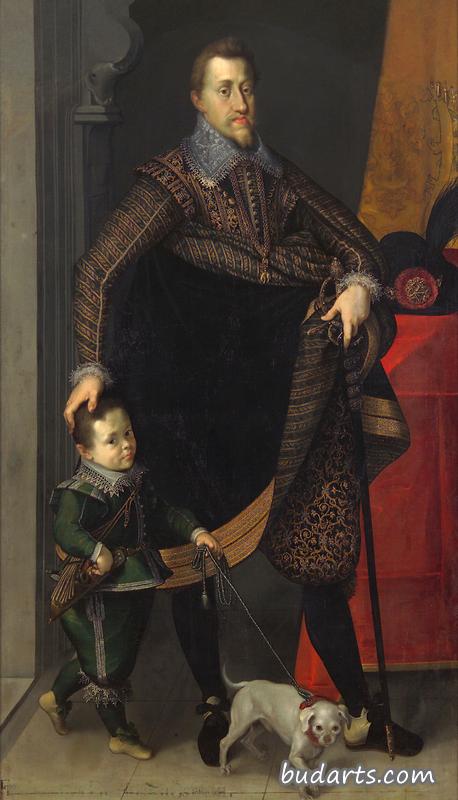 费迪南二世，（1578-1637）与宫廷矮人