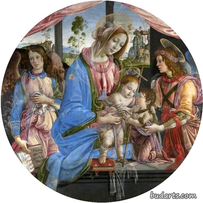 圣母和圣婴，还有施洗者和两个天使