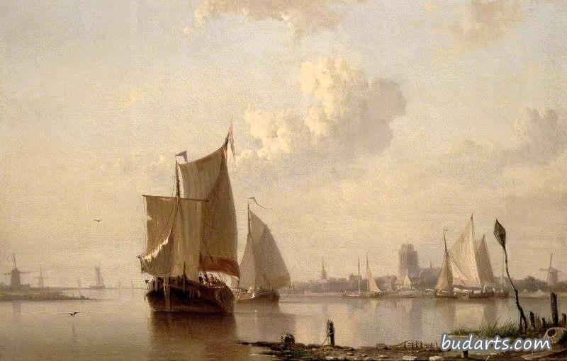 荷兰多德雷赫特港的船只