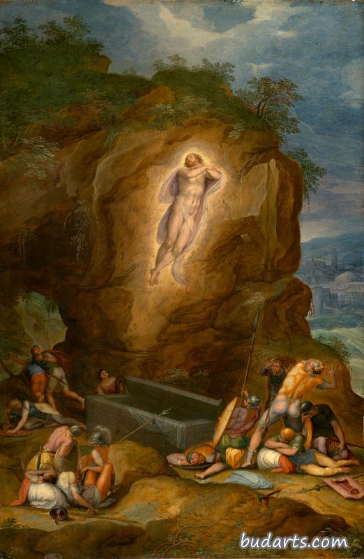 在米开朗基罗的习作之后，基督的复活
