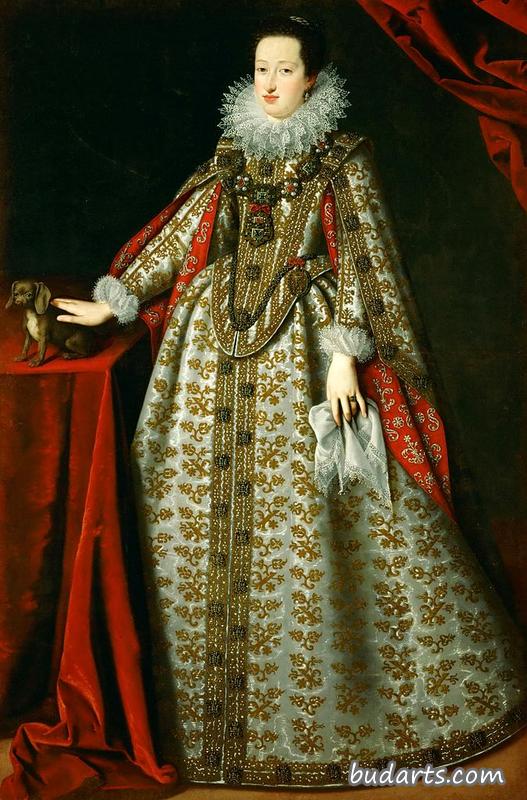 伊莱诺拉·冈萨加，费迪南德二世的妻子，穿着婚纱