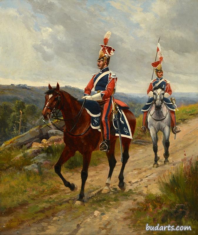 两个法国轻骑兵