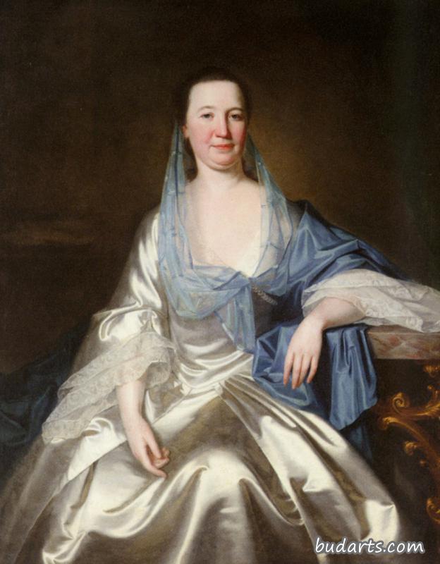 威廉·吉利森的妻子米丽亚姆·吉利森的肖像