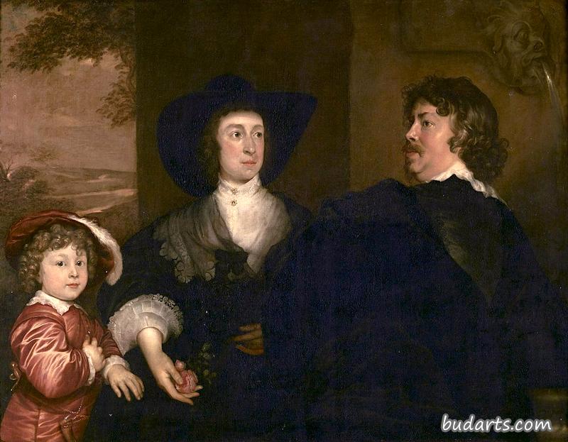 肖像画家乔森·范·休伦、伊丽莎白·贝克和他们的儿子科内鲁斯