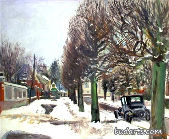 雪下的街道