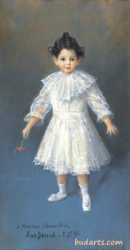 三岁的雅克·布鲁门塔尔的肖像