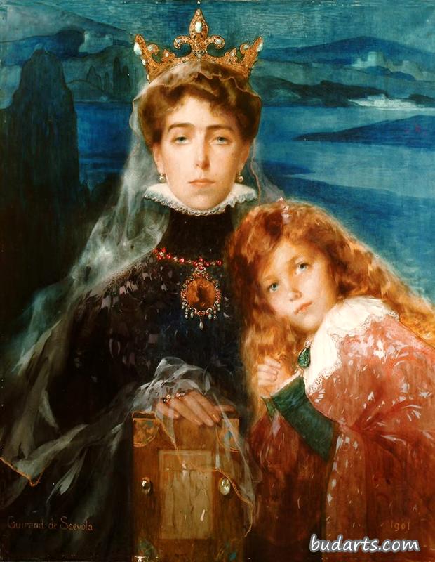 萨克斯-科堡和哥达的维多利亚·梅利塔和她的女儿