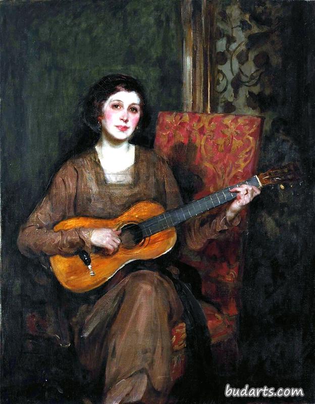 艺术家妻子佛罗伦萨·香农的肖像