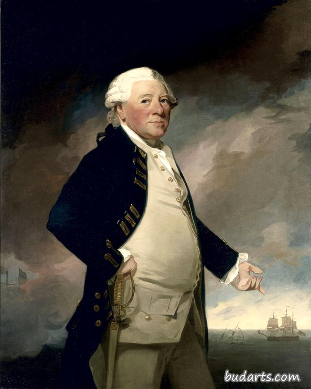 海军中将海德·帕克爵士的肖像，第五男爵