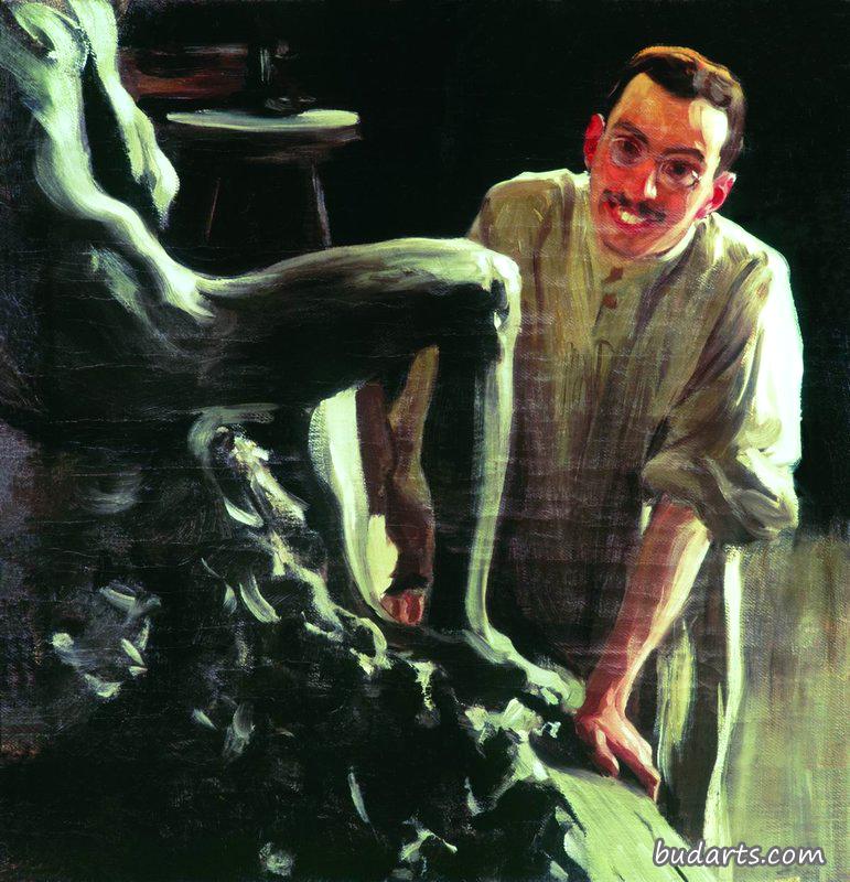 雕塑家和画家D.S.斯泰莱斯基的肖像