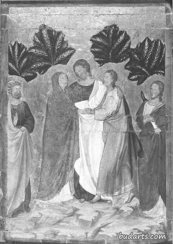圣约翰福音传道者与基督在圣彼得和詹姆士之间告别圣母