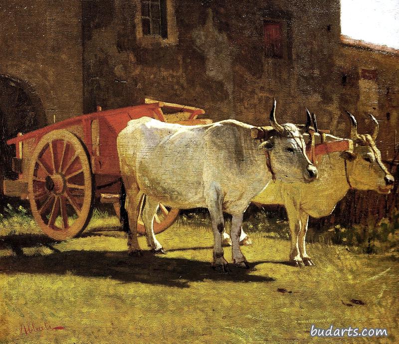 oxen and cart