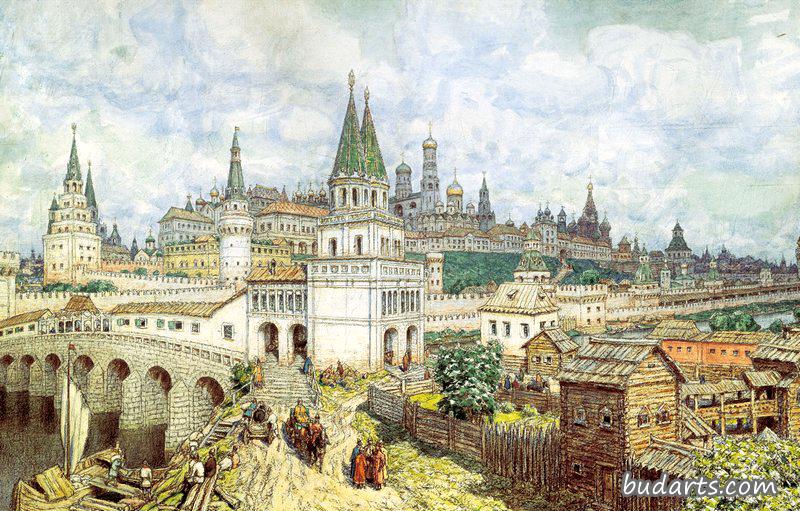 十七世纪末的莫斯科克里姆林宫