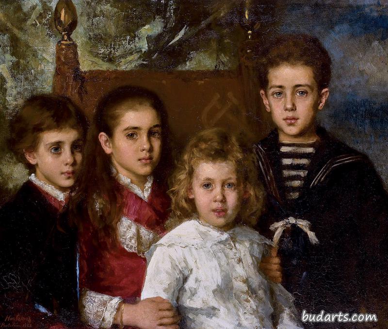保罗·德米多夫的孩子画像