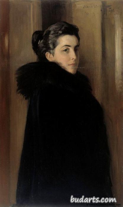 艺术家妻子埃伦·埃德费尔特的肖像