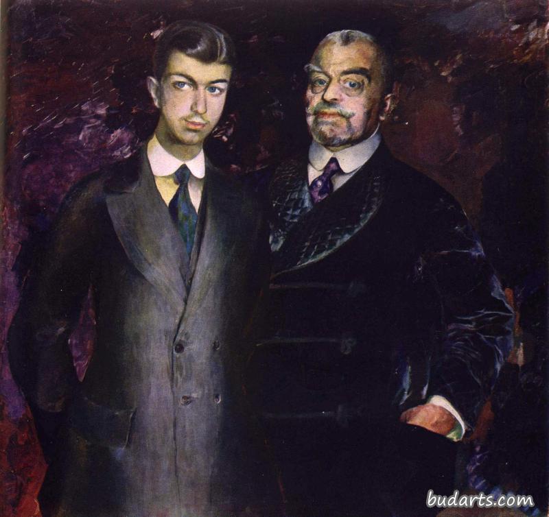 Portrait of P.I. Kharitonenko with His Son