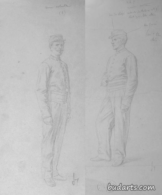 士兵：现在的服装（左边）和新的服装（右边）