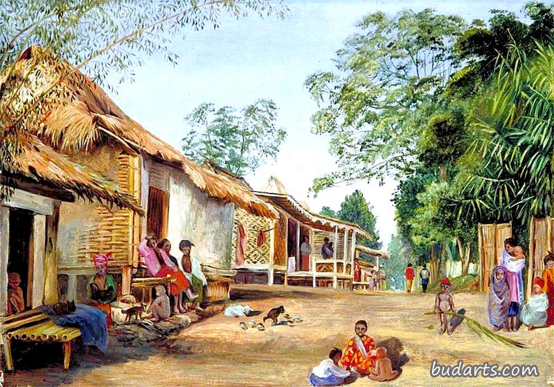 爪哇加洛特附近的Mat Houses村