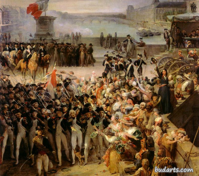 1792年9月，巴黎国民警卫队（细节）