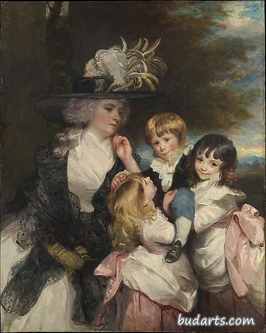 史密斯夫人（夏洛特·德拉瓦）和她的孩子（乔治、亨利、路易莎和夏洛特）
