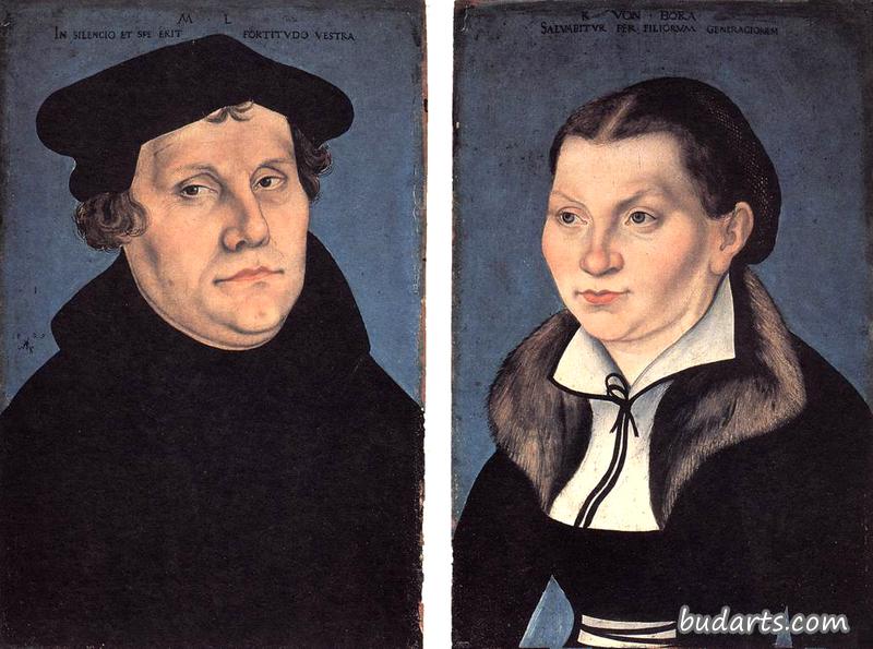 马丁·路德和凯瑟琳·冯·博拉的双重肖像