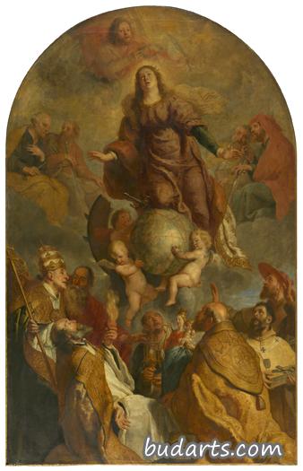 圣凯瑟琳与圣徒和天使