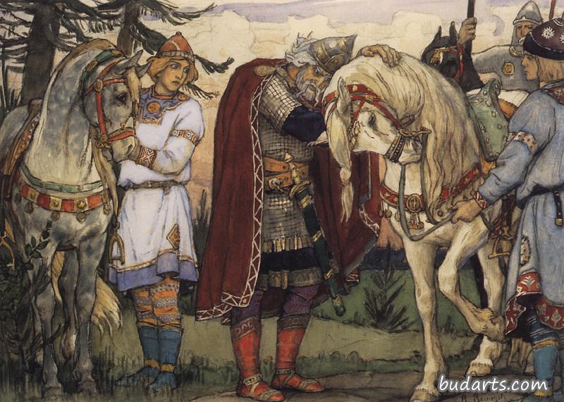 奥列格王子向他的马告别