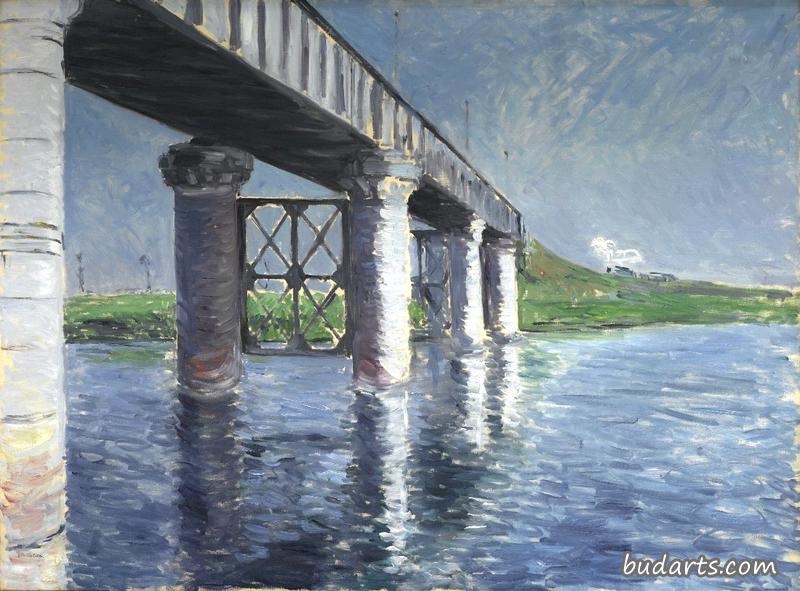 塞纳河和阿金泰尔的铁路桥