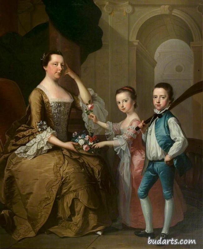 马修·米歇尔夫人和她的孩子，马修和安妮