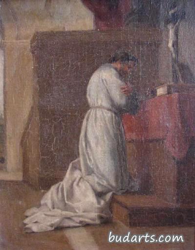 圣布鲁诺在祈祷中（模仿尤斯塔斯·勒苏尔）