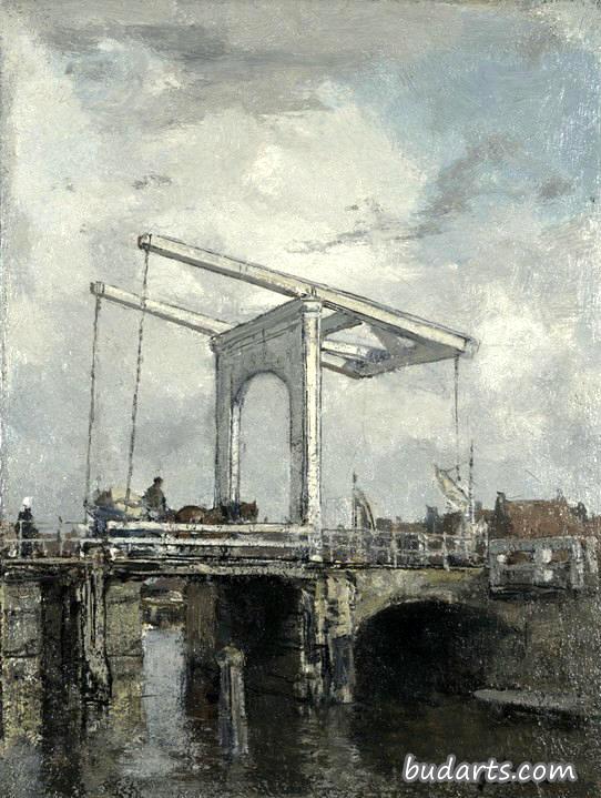 荷兰小镇上的吊桥