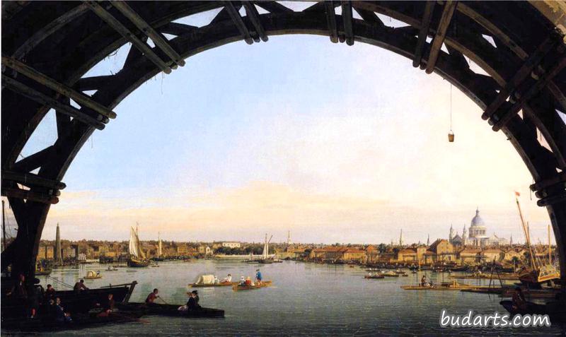 从威斯敏斯特桥的拱门看这座城市