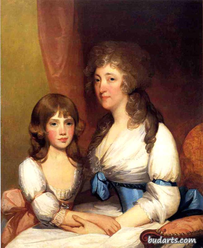 塞缪尔·迪克夫人和女儿夏洛特·安娜