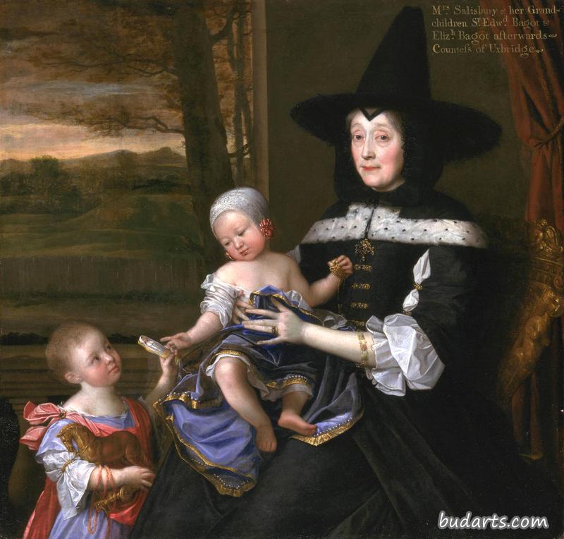 萨尔斯伯里夫人和她的孙子爱德华贝戈特的画像